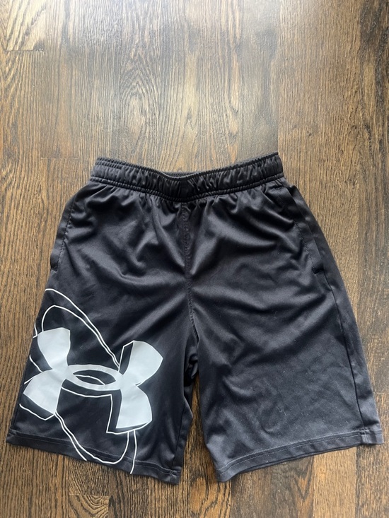 Under Armour Other - Under Armour Black Men’s Athletic Shorts with Large White Logo